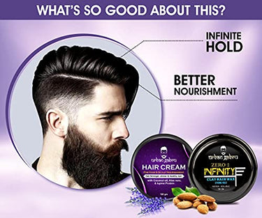 Urbangabru Combo Hair Styling Kit - Clay Hair Wax (100 GM) and Hair Growth Cream (100 GM) (Hair Wax + Hair Cream)